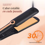 Plancha cerámica con calentamiento PTC: calor estable en cada pasada y calentamiento rápido
