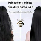 Peinado liso hecho con el secador alisador 2 en 1